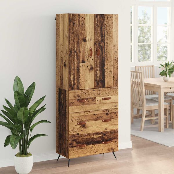 vidaXL Highboard &Pi;&alpha;&lambda;&iota;ό &Xi;ύ&lambda;&omicron; 69,5 x 34 x 180 &epsilon;&kappa;. &Epsilon;&pi;&epsilon;&xi;&epsilon;&rho;&gamma;&alpha;&sigma;&mu;έ&nu;&omicron; &xi;ύ&lambda;&omicron;