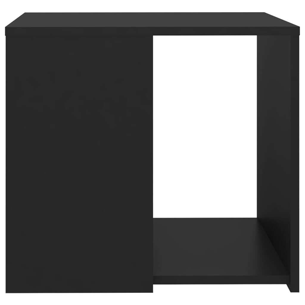vidaXL Τραπέζι Βοηθητικό Μαύρο 50 x 50 x 45 εκ. από Επεξ. Ξύλο