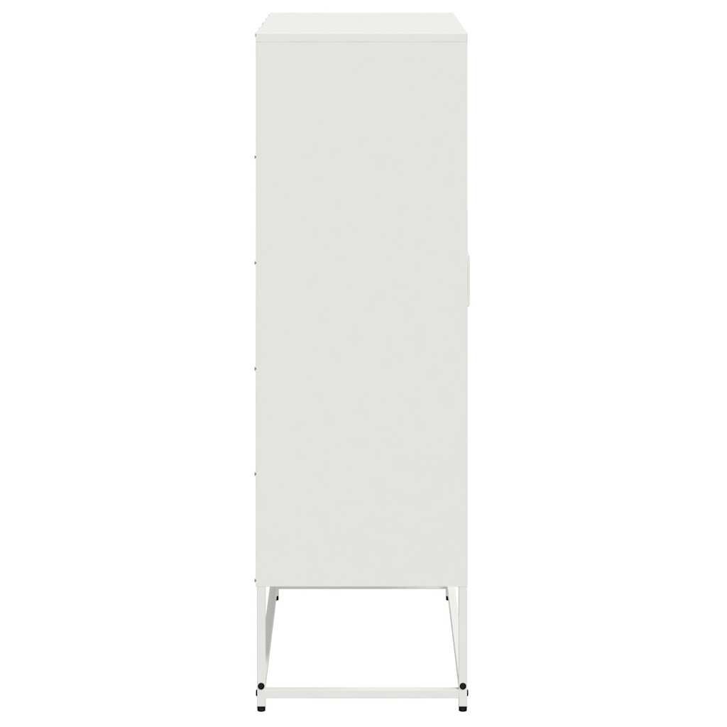 vidaXL Ντουλάπι Λευκό 68,5x38,5x123,5 εκ. από Ατσάλι