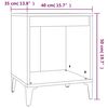 vidaXL Κομοδίνα Γυαλιστερό Λευκό 40x35x50 εκ.