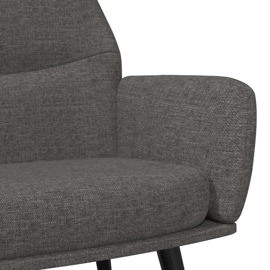 vidaXL Πολυθρόνα Relax Σκούρο Γκρι Υφασμάτινη