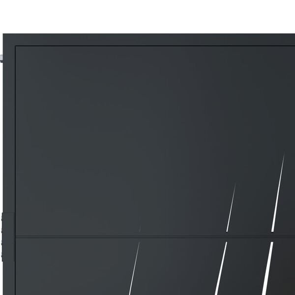 vidaXL Πύλη Κήπου με Σχέδιο Γρασίδι Ανθρακί 105 x 155 εκ. Ατσάλινη