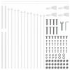 vidaXL Φράχτης Κήπου 7 pcs Λευκό 170 x 140 εκ