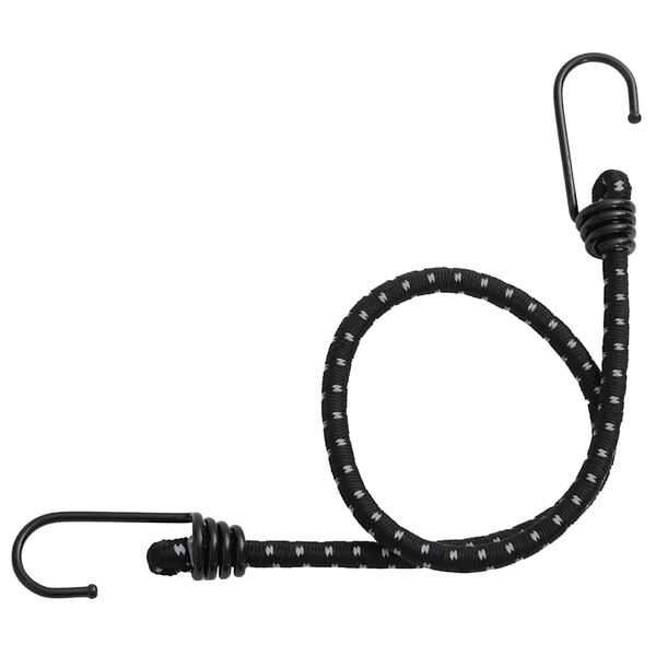 vidaXL Κορδόνια Ελαστικά Bungee με Γάντζο/Ανακλ. Ταινίες 50 τεμ 59 εκ.