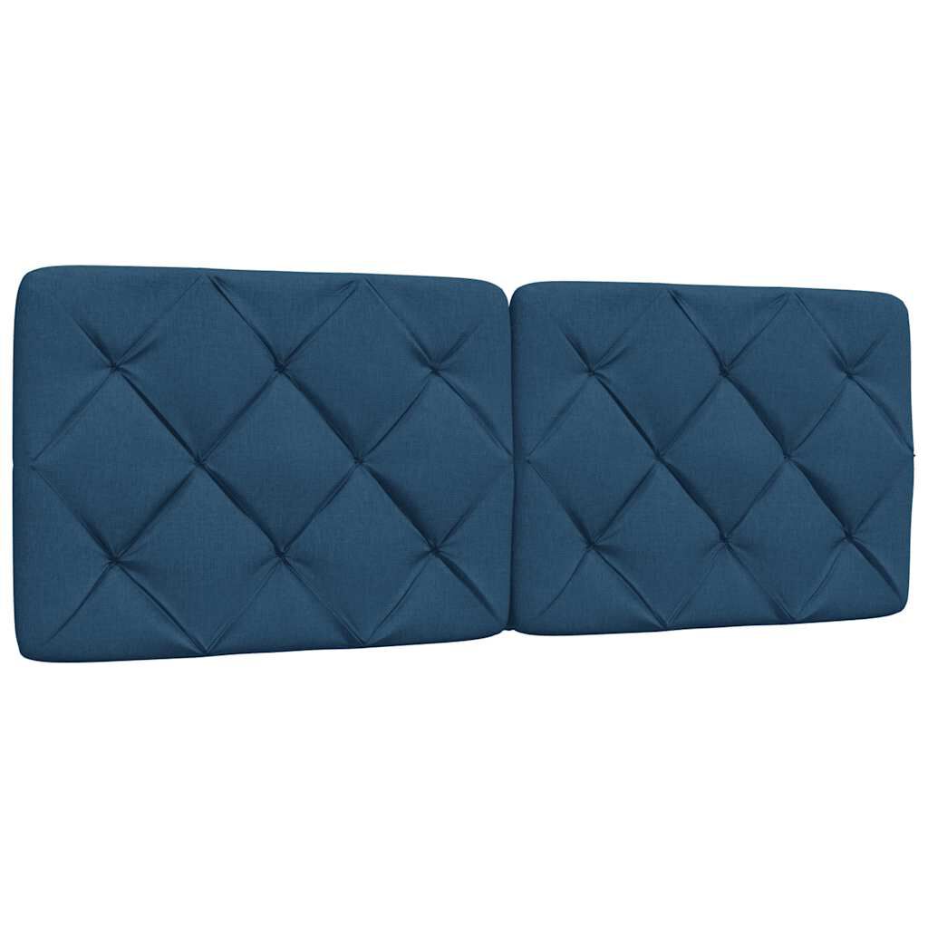 vidaXL Πλαίσιο κρεβατιού χωρίς στρώμα Μπλε 120x200 cm Ύφασμα