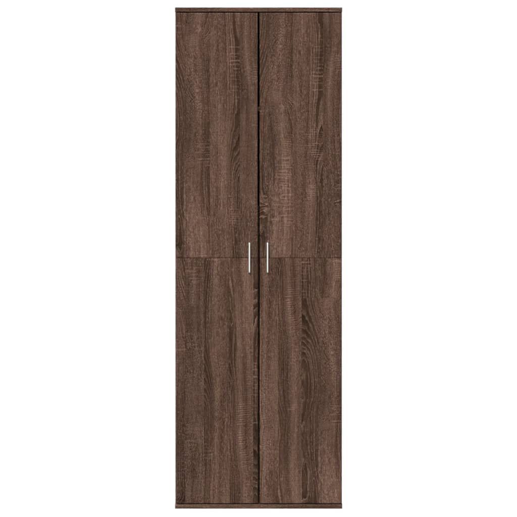 vidaXL Ντουλάπα Καφέ Δρυς 60 x 35 x 180 εκ. από Επεξ. Ξύλο
