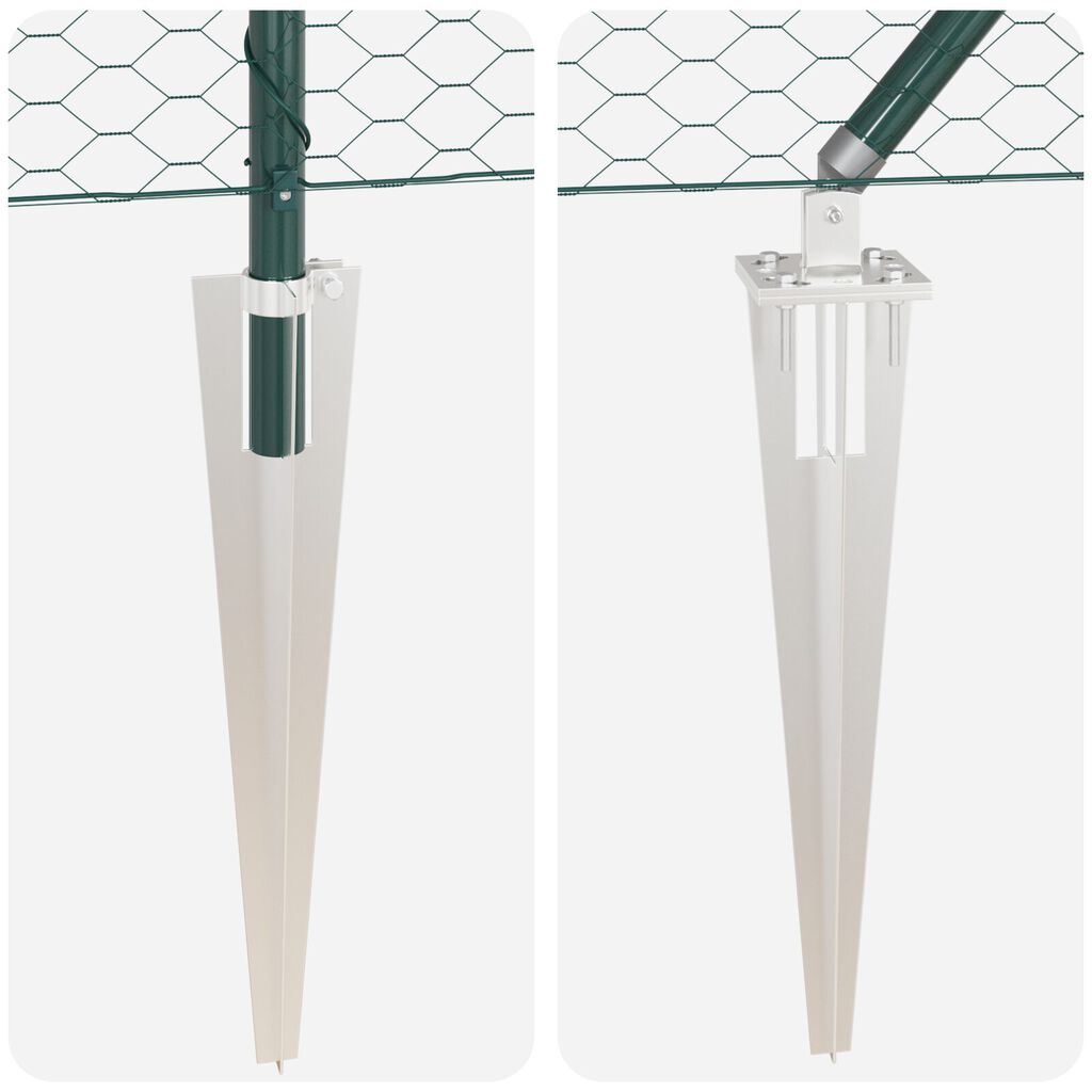 vidaXL Hexagon Fence Πράσινος 1.6x25 μ Χάλυβας