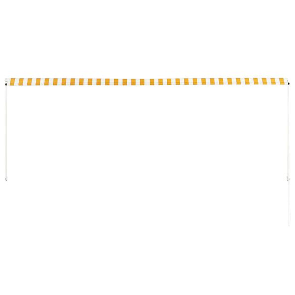 vidaXL Τέντα Συρόμενη Κίτρινο / Λευκό 350 x 150 εκ.