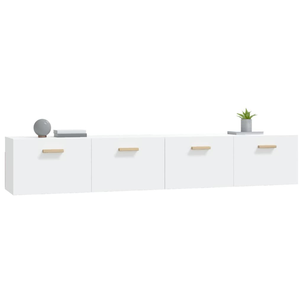 vidaXL Ντουλάπια Τοίχου 2 Τεμ. Λευκά 100x36,5x35εκ. Επεξεργασμένο Ξύλο