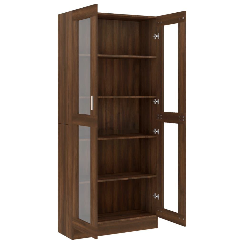 vidaXL Βιτρίνα Καφέ Δρυς 82,5x30,5x185,5 εκ. από Επεξεργασμένο Ξύλο