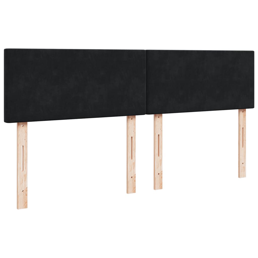 vidaXL Κρεβάτι Boxspring με Στρώμα Μαύρο 200x200 εκ. Βελούδινο