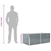 vidaXL Ζαρντινιέρα Ψηλή Γκρι 160 x 80 x 45 εκ. Γαλβανισμένος Χάλυβας