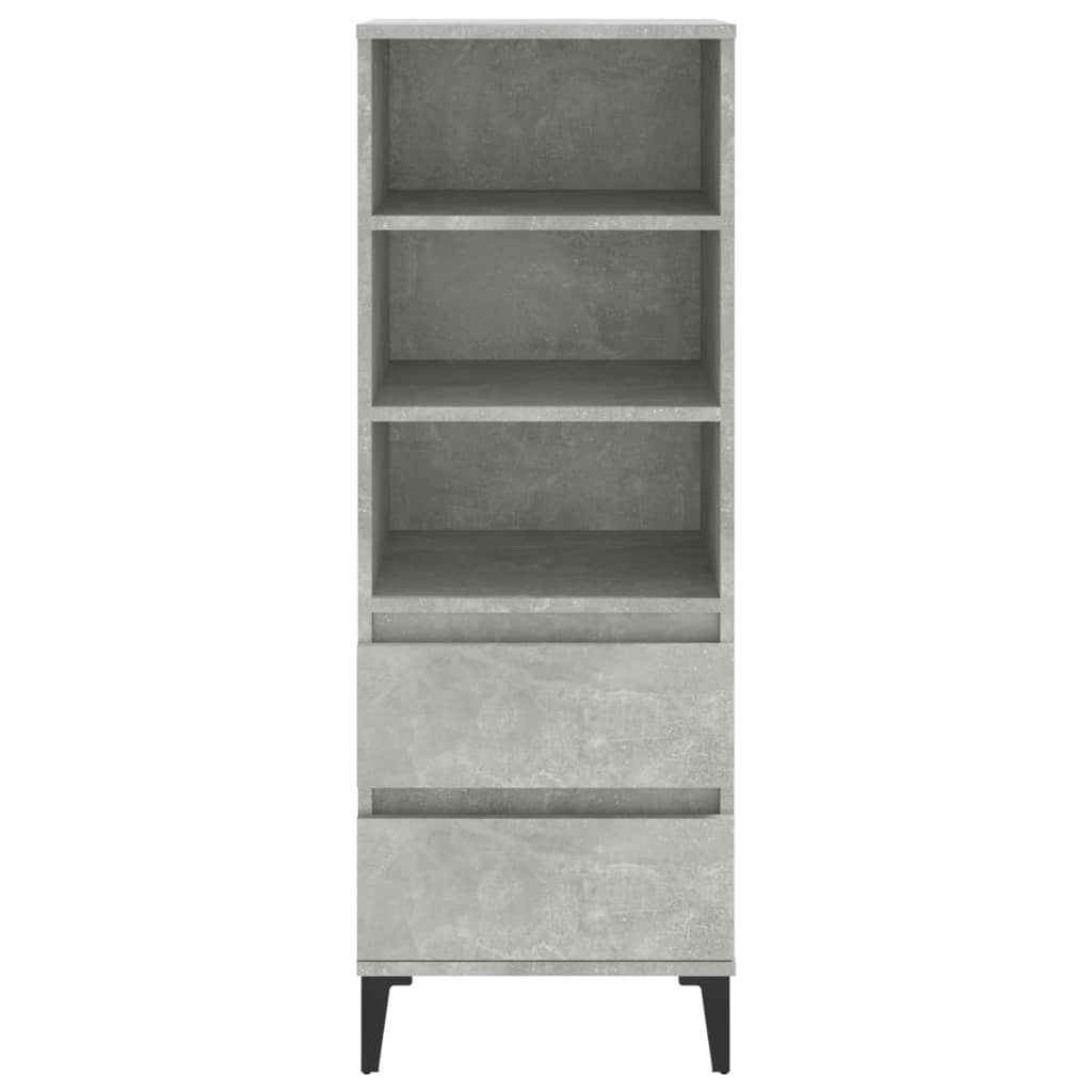 vidaXL Ντουλάπι Γκρι Σκυρ. 40x36x110 εκ. από Επεξεργασμένο Ξύλο