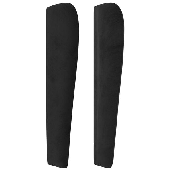 vidaXL Κεφαλάρι με Πτερύγια Μαύρο 83x23x118/128 εκ. Βελούδινο