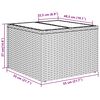 vidaXL Σετ Καναπέ Κήπου 7 pcs Μαύρο και Κρέμα 55 x 55 x 37 εκ