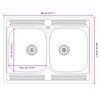 vidaXL Ντουλάπα Κουζίνας με πόρτα Kalmar 2 pcs Γκρι 80 x 46 x 81.5 εκ