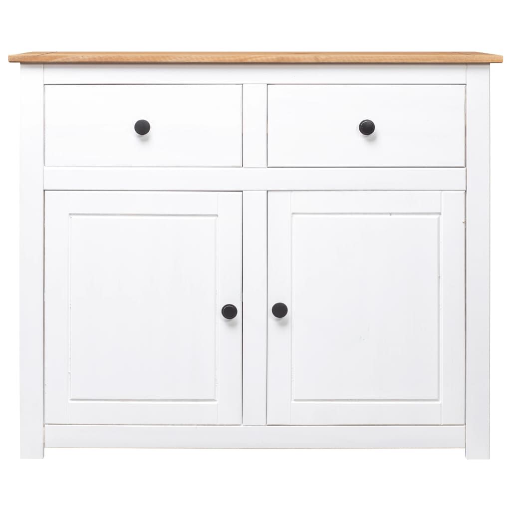 vidaXL Μπουφές Λευκός 93 x 40 x 80 εκ. από Ξύλο Πεύκου Σειρά Panama