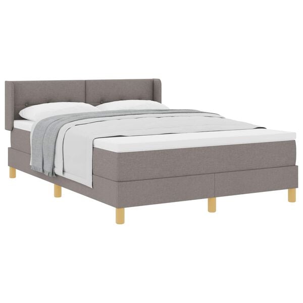 vidaXL &Kappa;&rho;&epsilon;&beta;ά&tau;&iota; &mu;&epsilon; &epsilon;&lambda;&alpha;&tau;ή&rho;&iota;&alpha; &mu;&epsilon; &sigma;&tau;&rho;ώ&mu;&alpha; Taupe 200 x 140 cm &Pi;&omicron;&lambda;&upsilon;&epsilon;&sigma;&tau;έ&rho;&alpha;&sigmaf;