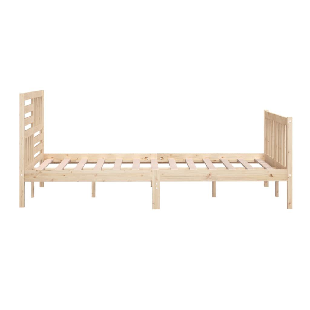 vidaXL Πλαίσιο Κρεβατιού 150 x 200 εκ. Μασίφ Ξύλο King Size