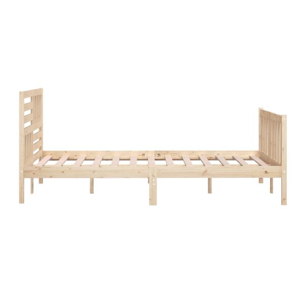 vidaXL Πλαίσιο Κρεβατιού 150 x 200 εκ. Μασίφ Ξύλο King Size