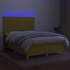 vidaXL &Kappa;&rho;&epsilon;&beta;ά&tau;&iota; Boxspring &mu;&epsilon; &Sigma;&tau;&rho;ώ&mu;&alpha; & LED &Pi;&rho;ά&sigma;&iota;&nu;&omicron; 140x200 &epsilon;&kappa; &Upsilon;&phi;&alpha;&sigma;&mu;ά&tau;&iota;&nu;&omicron;