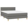 vidaXL &Kappa;&rho;&epsilon;&beta;ά&tau;&iota; Boxspring &mu;&epsilon; &Sigma;&tau;&rho;ώ&mu;&alpha; & LED &Sigma;&kappa;.&Gamma;&kappa;&rho;&iota; 140x190 &epsilon;&kappa; &Upsilon;&phi;&alpha;&sigma;&mu;ά&tau;&iota;&nu;&omicron;