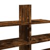 vidaXL Ραφιέρα Τοίχου Καπνιστή Δρυς 124,5x18x60,5εκ Επεξεργασμένο Ξύλο