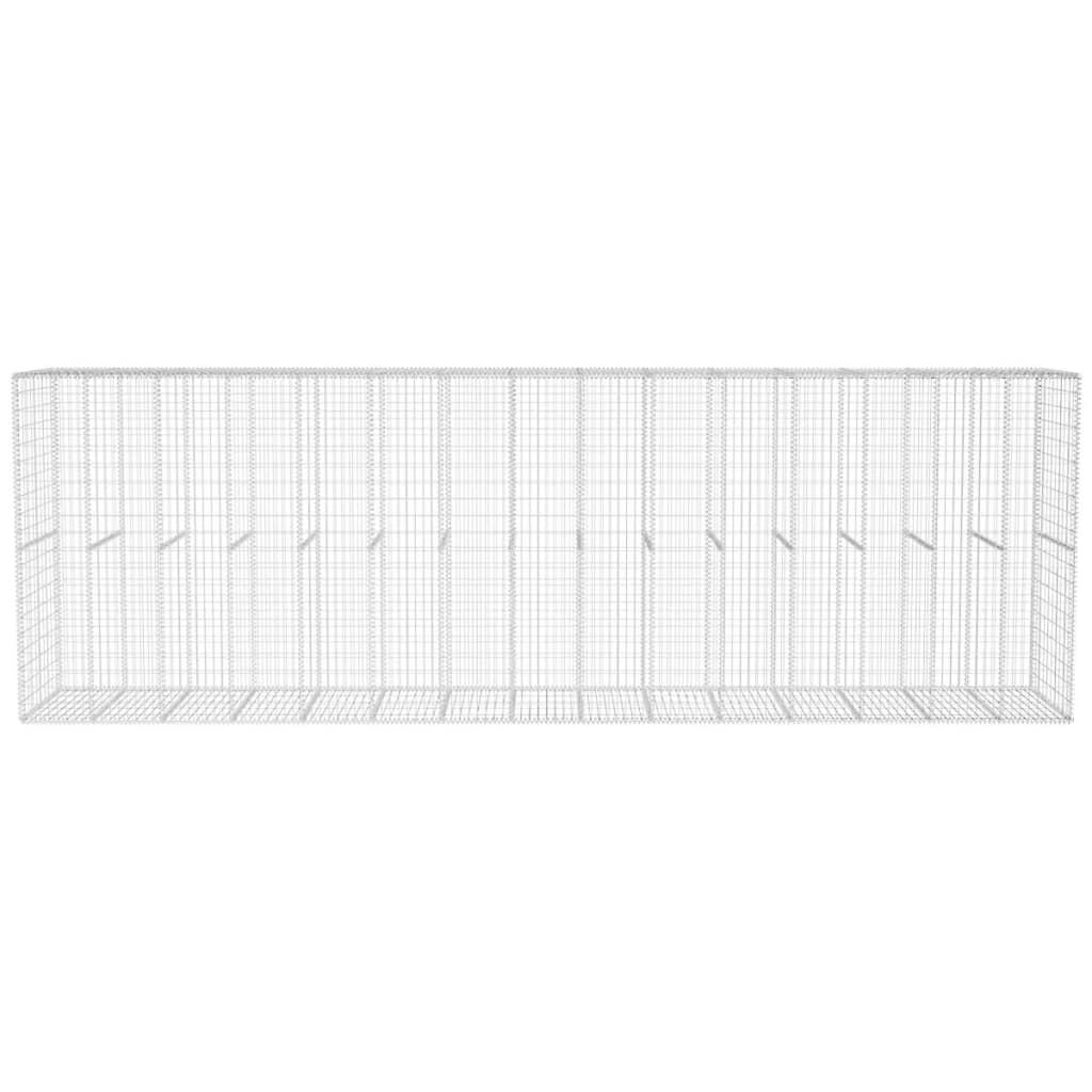 vidaXL Συρματοκιβώτιο Τοίχος 600x50x200 εκ. Γαλβαν.Χάλυβας + Κάλυμμα