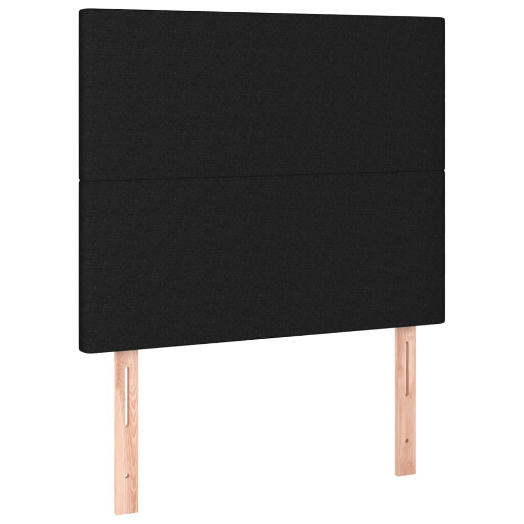 vidaXL Κεφαλάρια Κρεβατιού 2 τεμ. Μαύρο 90x5x78/88 εκ. Υφασμάτινο
