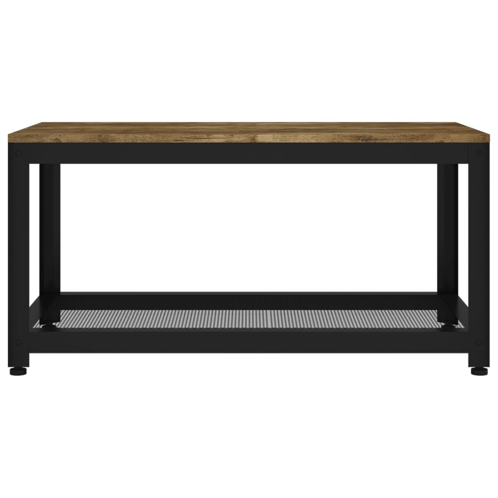 vidaXL Τραπεζάκι Σαλονιού Σκ. Καφέ/Μαύρο 90x45x45 εκ. από MDF/Σίδερο