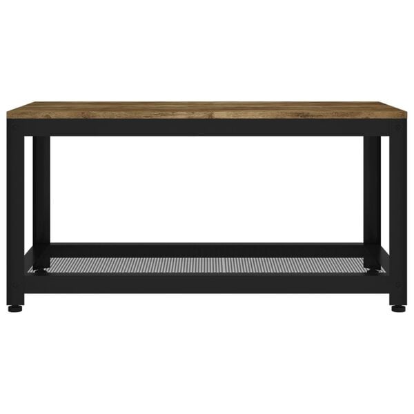 vidaXL Τραπεζάκι Σαλονιού Σκ. Καφέ/Μαύρο 90x45x45 εκ. από MDF/Σίδερο