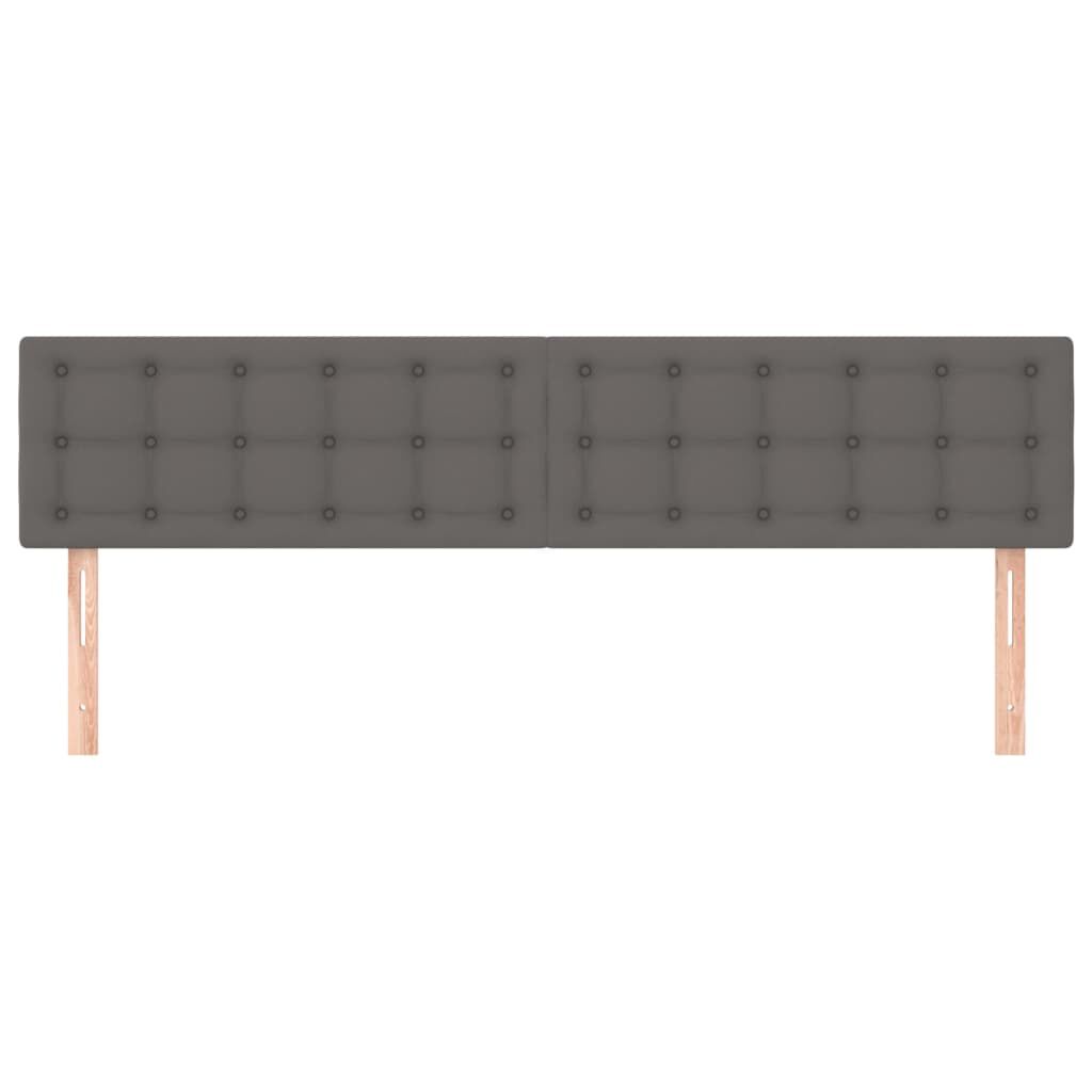 vidaXL Κεφαλάρια Κρεβατιού 2 τεμ. Γκρι 100x5x78/88 εκ.Συνθετικό Δέρμα
