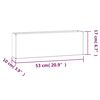 vidaXL Γλάστρες Τοίχου 2τεμ Σκουρ. 53x10x17εκ. Ατσάλι Σκληρ. στον Αέρα