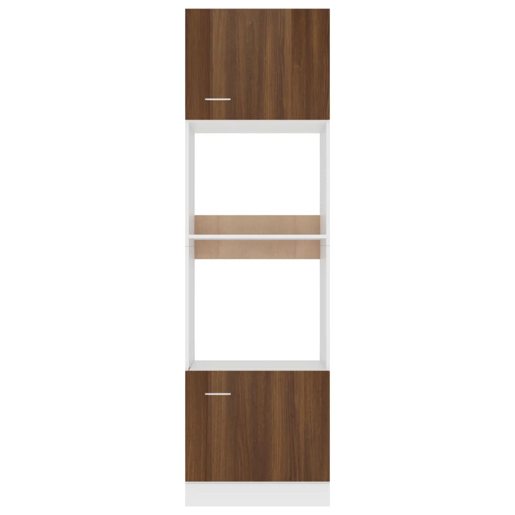 vidaXL Ντουλάπι Φ. Μικροκιμάτων Lyon Καφέ Δρυς 60x57x207εκ. Επεξ. Ξύλο