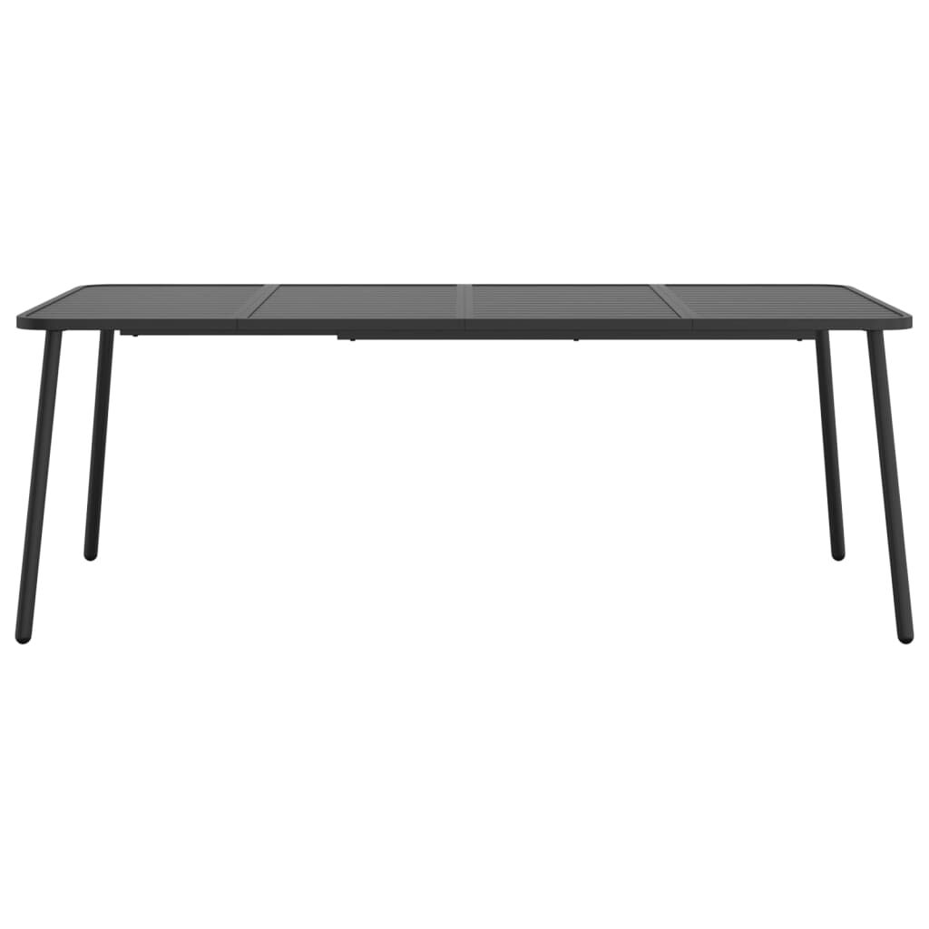 vidaXL Τραπέζι Κήπου Ανθρακί 200x100x71 εκ. Ατσάλινο