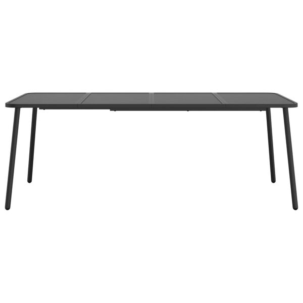 vidaXL Τραπέζι Κήπου Ανθρακί 200x100x71 εκ. Ατσάλινο