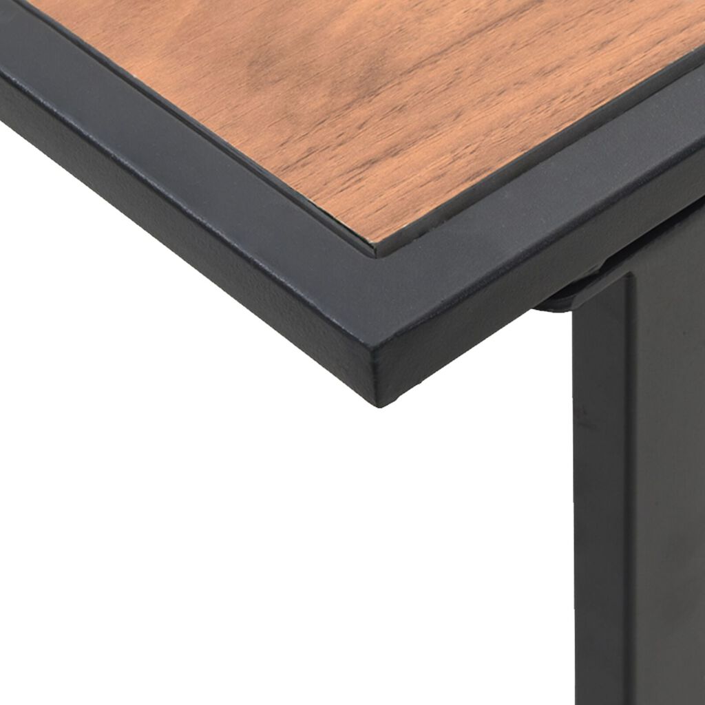vidaXL Καφέ Τραπεζάκι Κήπου 55x55x35 εκ DPC και Ατσάλι