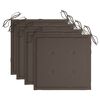 vidaXL Καρέκλες Κήπου 4 τεμ. από Μασίφ Ξύλο Teak με Taupe Μαξιλάρια