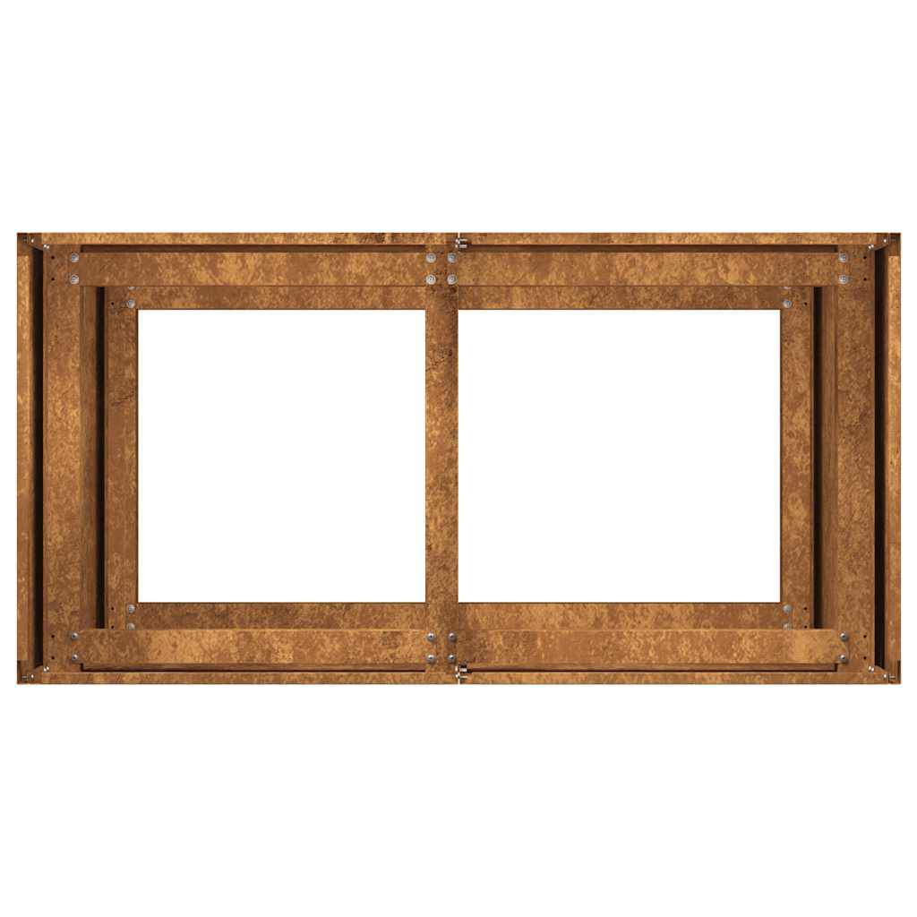 vidaXL Ζαρντινιέρα Σκουριασμένο 80x40x80εκ. Ατσάλι Σκληρυθέν στον Αέρα
