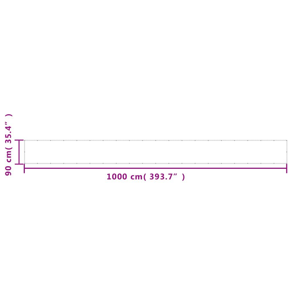 vidaXL Διαχωριστικό Βεράντας Καφέ 90x1000εκ 100% Πολ. Ύφασμα Oxford