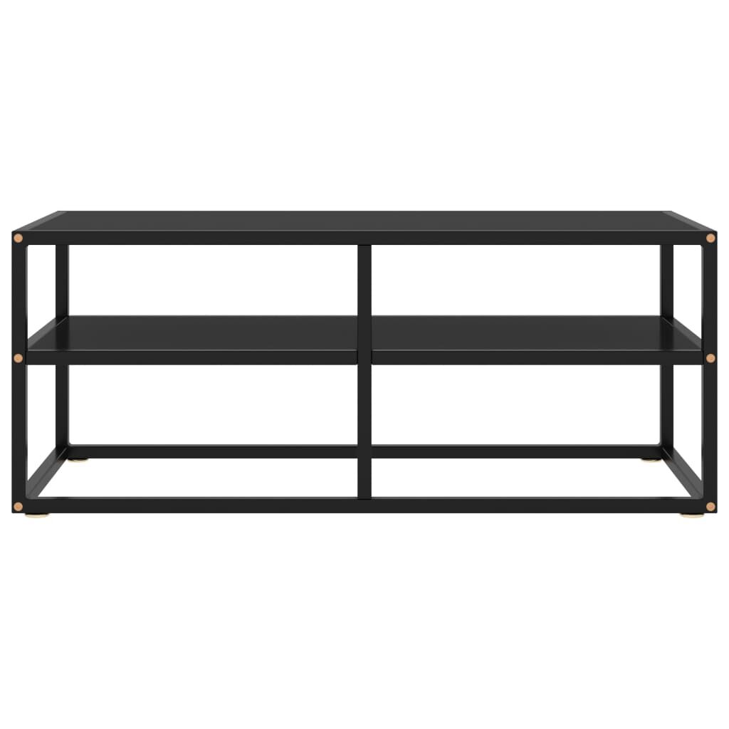 vidaXL Έπιπλο Τηλεόρασης με Μαύρο Γυαλί 100 x 40 x 40 εκ.