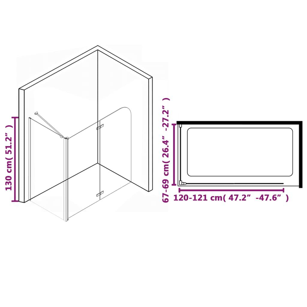 vidaXL Καμπίνα Μπανιέρας Πτυσσόμενη 120 x 68 x 130 εκ. από ESG