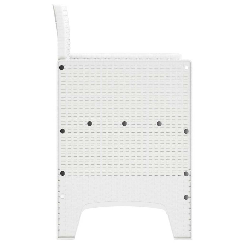 vidaXL Καρέκλα Κήπου 2 pcs Λευκό 53 x 49 x 85 εκ. PP
