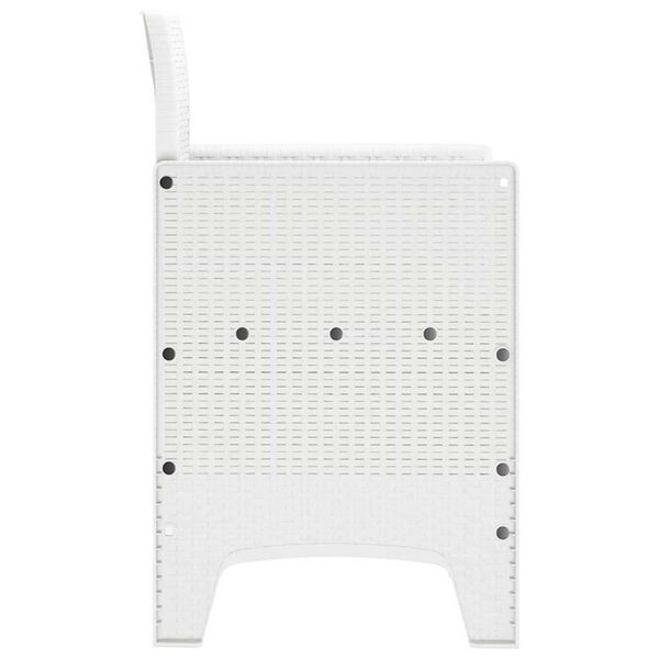 vidaXL Καρέκλα Κήπου 2 pcs Λευκό 53 x 49 x 85 εκ. PP