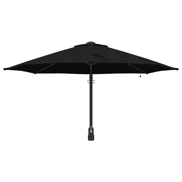 vidaXL Ομπρέλα Κήπου Μαύρο και Μαύρο 248 x 248 x 148 εκ.