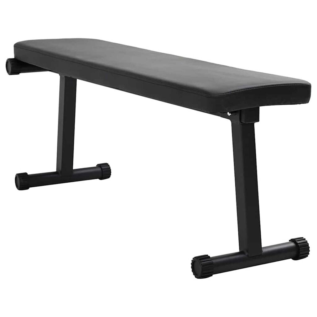 vidaXL Αναδιπλούμενος Πάγκος Βάρους Μαύρο 109 x 29 x 42 εκ. Ατσάλι