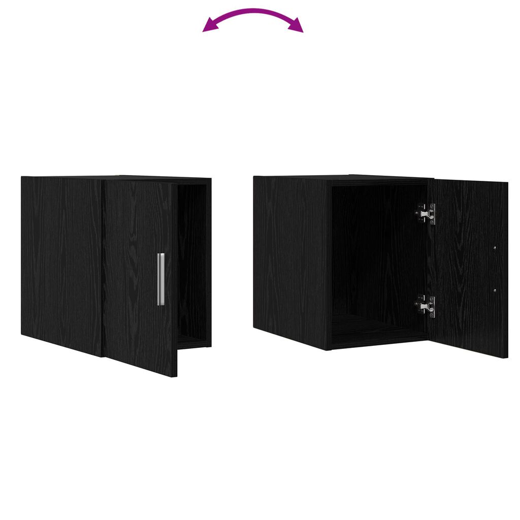 vidaXL Ντουλάπι Τοίχου Μαύρης Δρυός 30x42.5x40 εκ Επεξεργασμένο Ξύλο