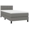 vidaXL &Kappa;&rho;&epsilon;&beta;ά&tau;&iota; Boxspring &mu;&epsilon; &Sigma;&tau;&rho;ώ&mu;&alpha; & LED &Sigma;&kappa;.&Gamma;&kappa;&rho;&iota; 90x200 &epsilon;&kappa;. &Upsilon;&phi;&alpha;&sigma;&mu;ά&tau;&iota;&nu;&omicron;