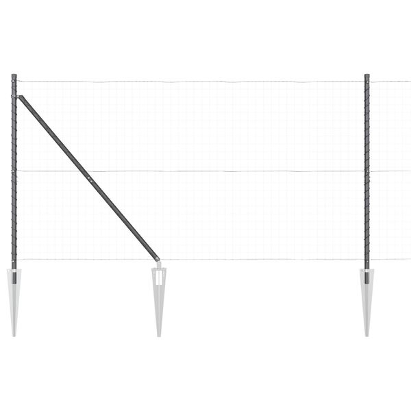 vidaXL Στύλος Περιφράξεων 52 pcs Ασημί 3.2 x 3.2 x 160 εκ Ατσάλι