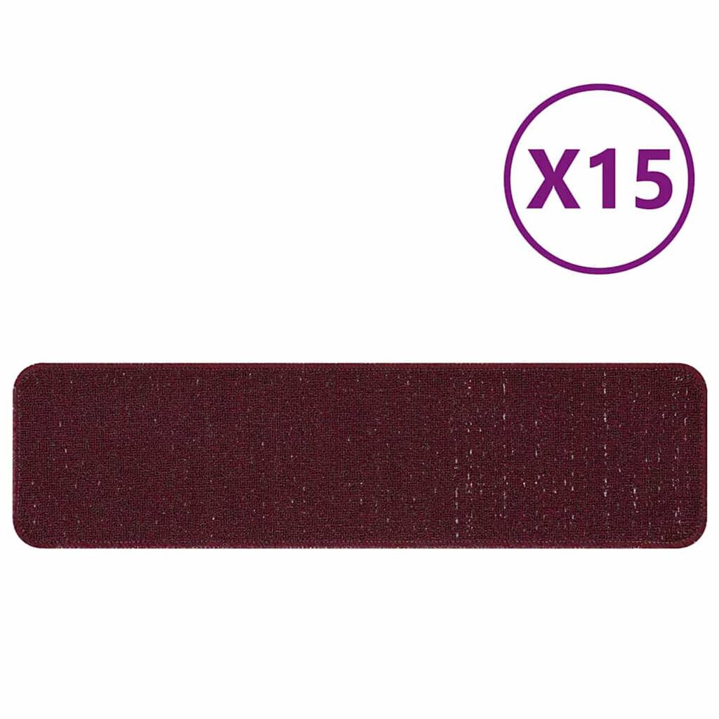 vidaXL Σκαλοπάτια 15 pcs Μπορντό 75 x 20 cm Πολυπροπυλένιο